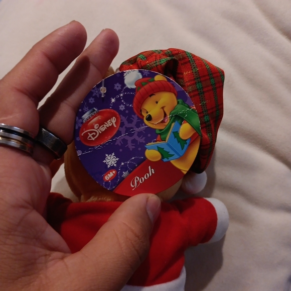 Disney Christmas Winnie The Pooh 8" Plush Figure NEW READ - Picture 3 of 7